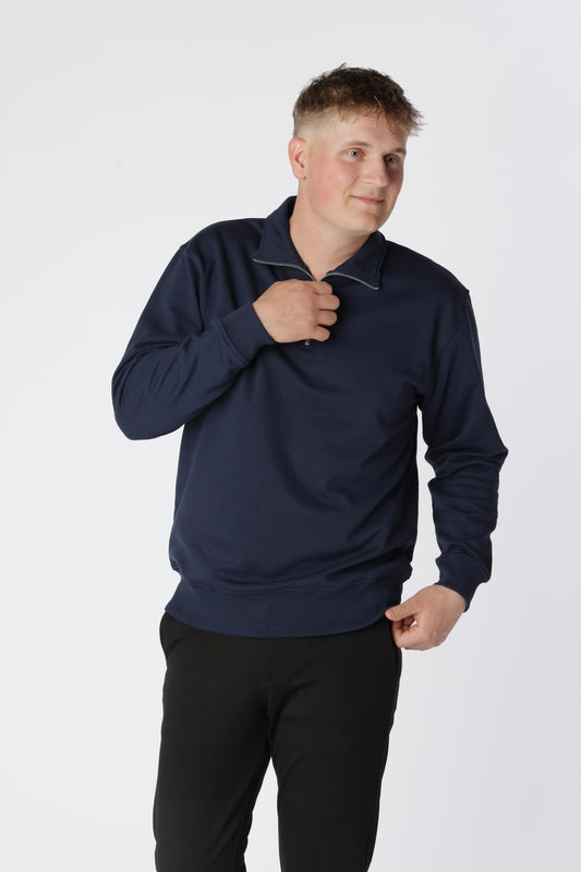 Essential Half Zip, Navy