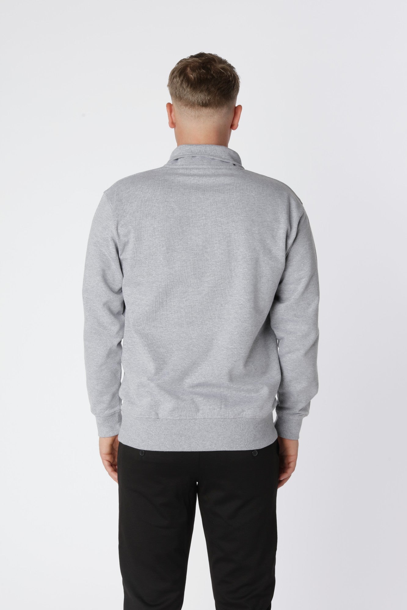 Essential Half Zip, Oxford Grå