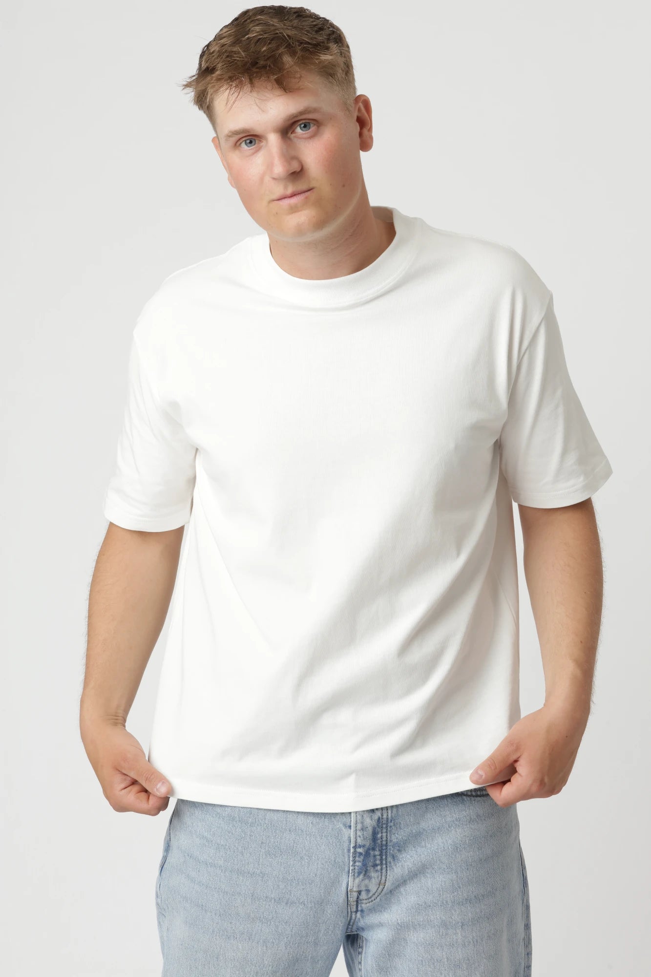Premium Boxfit T-shirt, Hvid