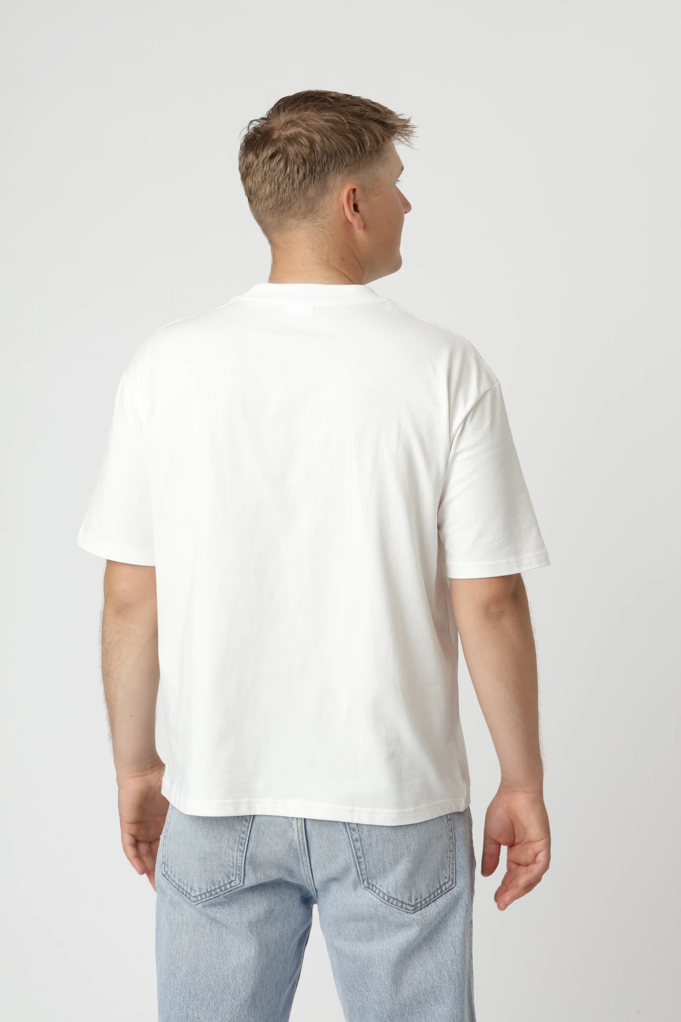 Premium Boxfit T-shirt, Hvid