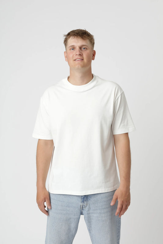 Premium Boxfit T-shirt, Hvid