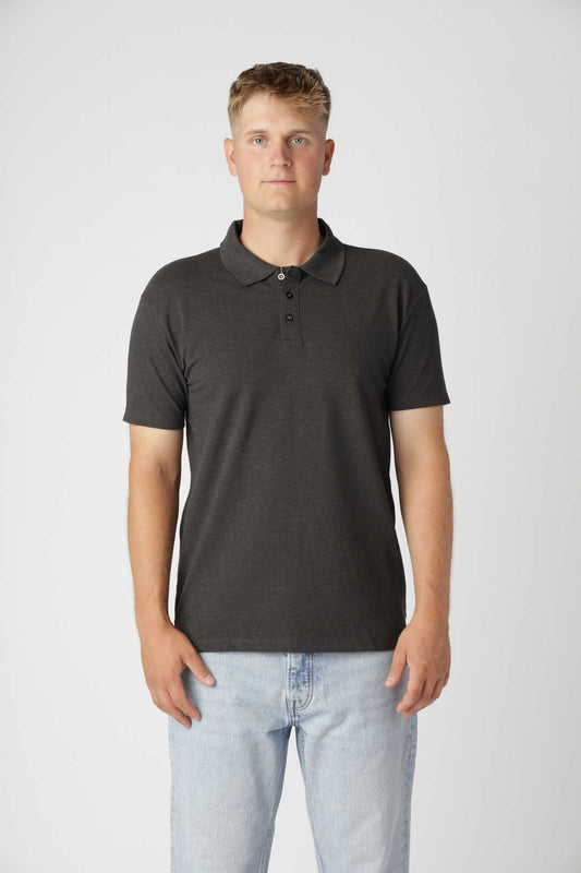 Premium Polo Shirt, Antracit Grå