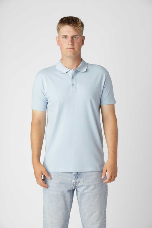 Premium Polo Shirt, Sky blå