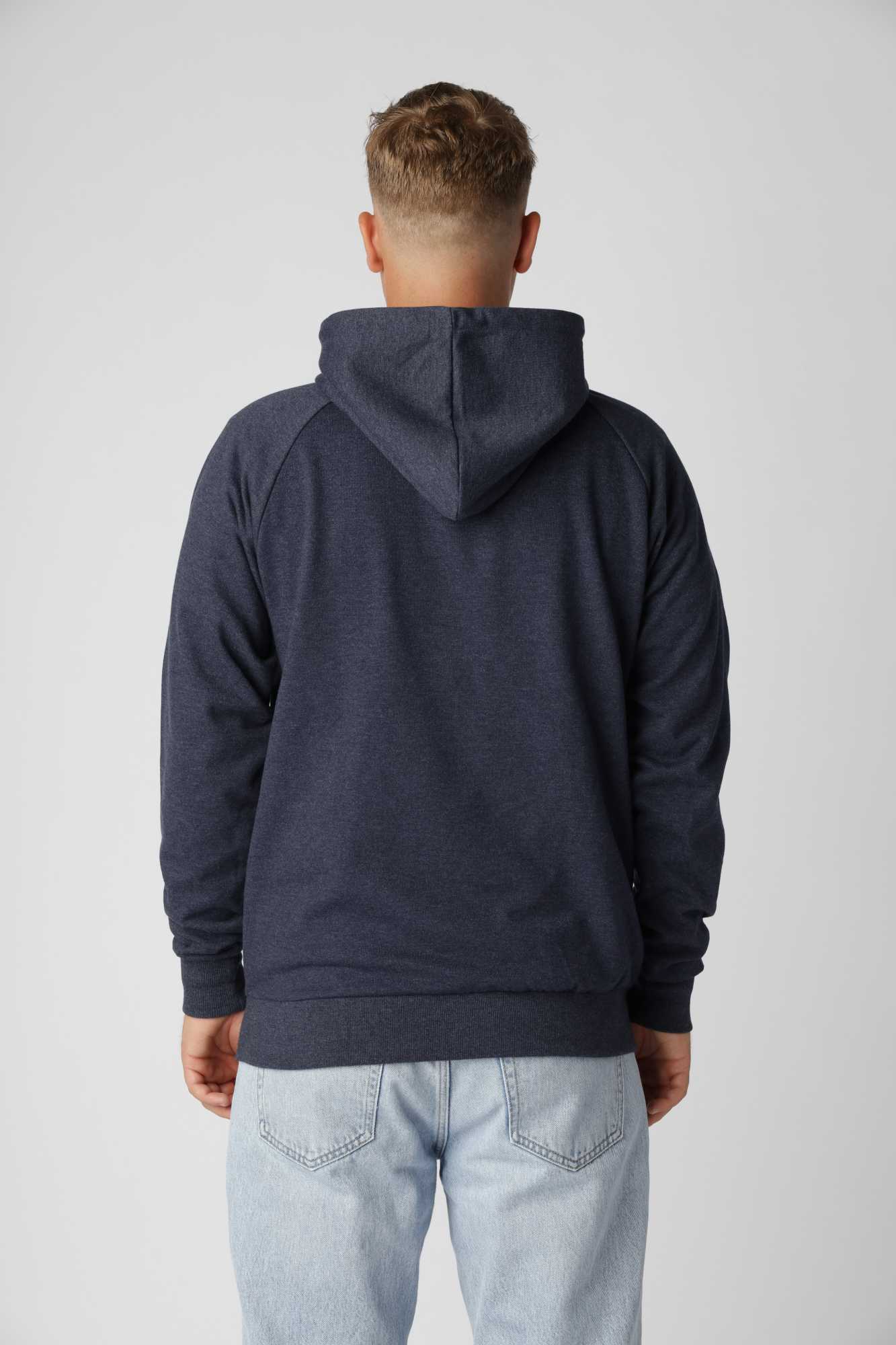 Basic Hoodie, Blå Grå
