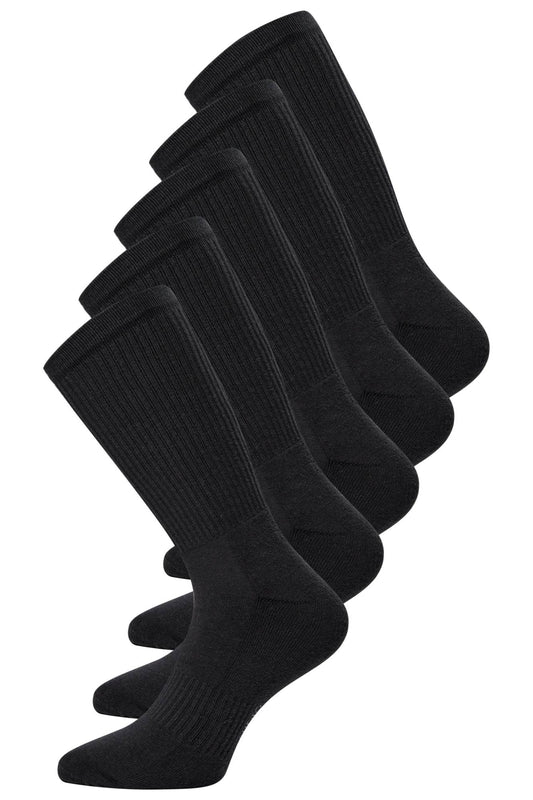 Tennisstrømper 5pak, Sort