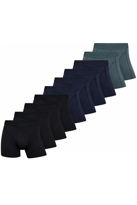 Bambukalsonger 10-pack, Strumpbyxor - Claudio, Svart/Marinblå/Petroleum