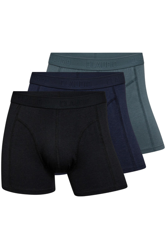Bambukalsonger, 3-pack, Claudio, Svart/Marinblå/Petroleum