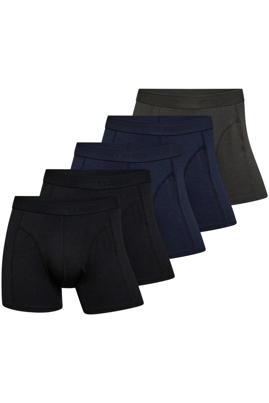 Bambuunderkläder 5-pack strumpbyxor - Claudio, Svart/Marinblå/Mocca